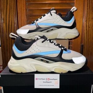 Size 44D / 11 US - Dior B22 Mens Reflective Sneakers - Black Blue